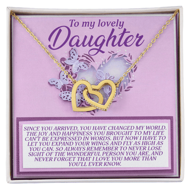 Interlocking Hearts Necklace – Daughter Gift to Inspire - TreasuredTale